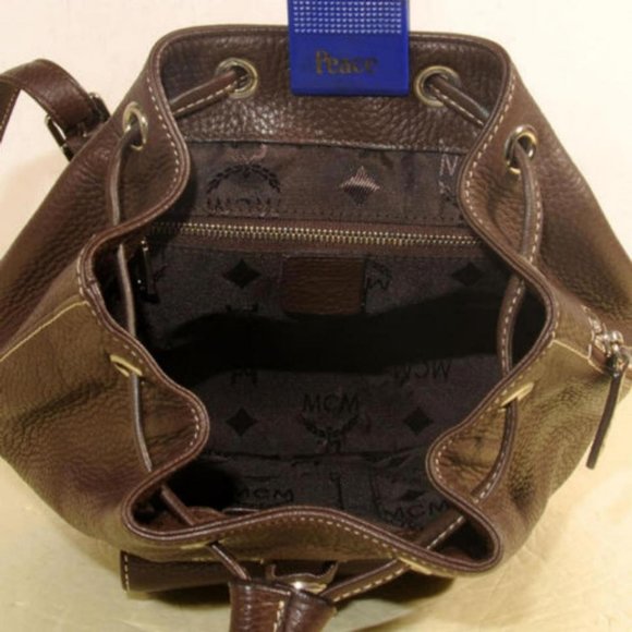 MCM Rare Chocolate Brown Leather Backpack 869707 main image 9